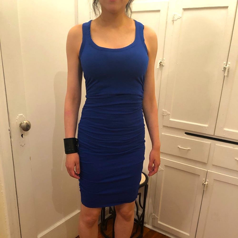 EXPRESS ruched jersey t-shirt dress